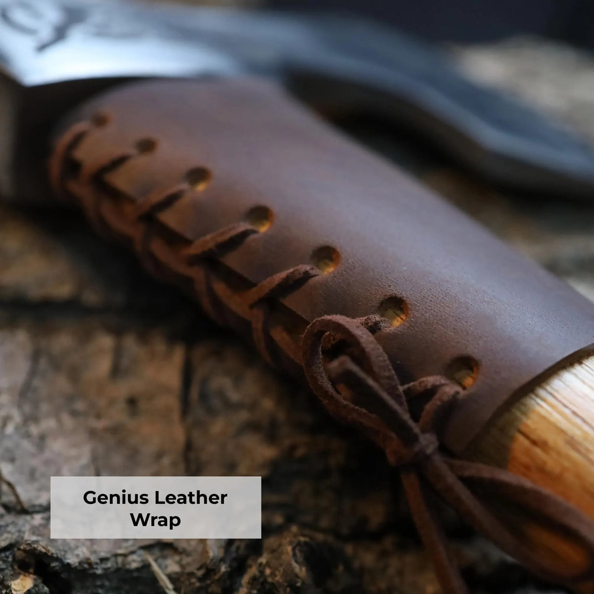 Engraved Camping Axe, Viking Bearded Axe with Sheath