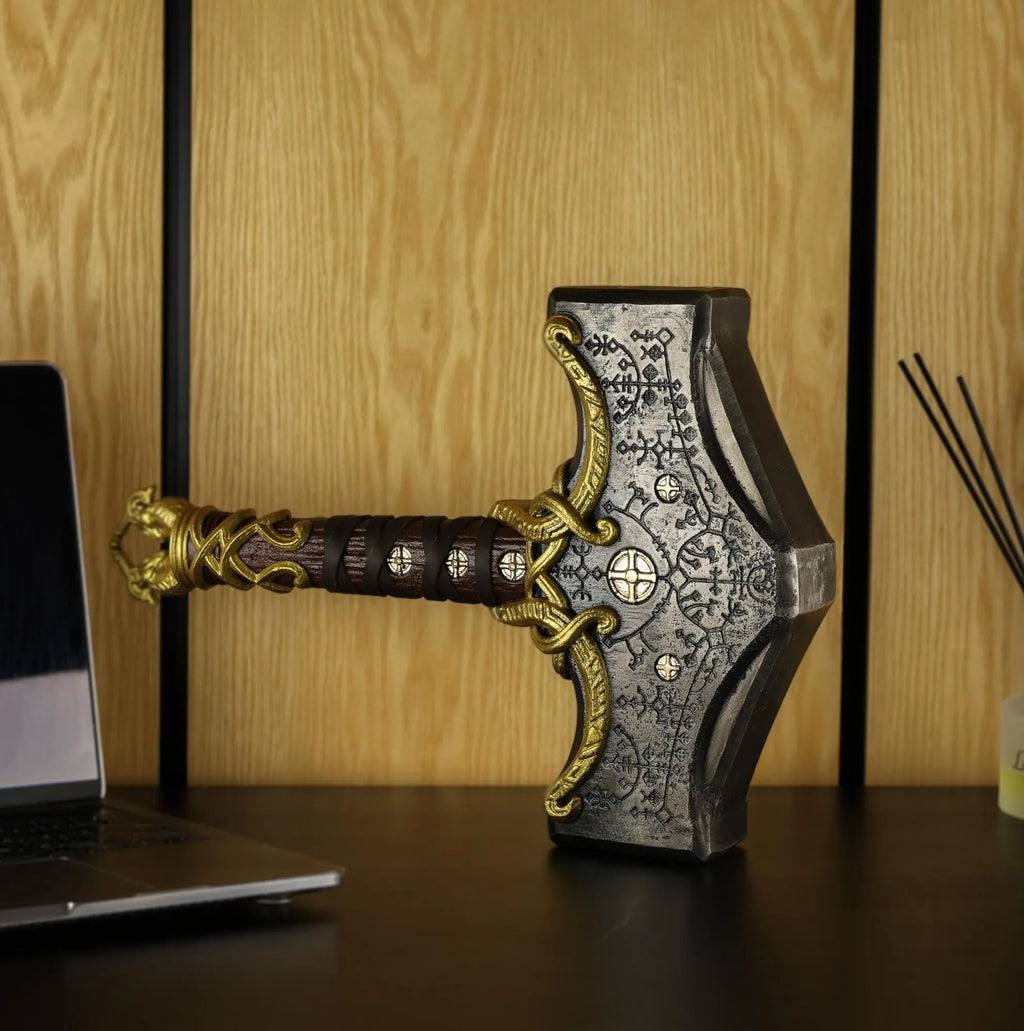 Mjolnir solid steel Hammer 26.45lb with glow-in-the-dark runes