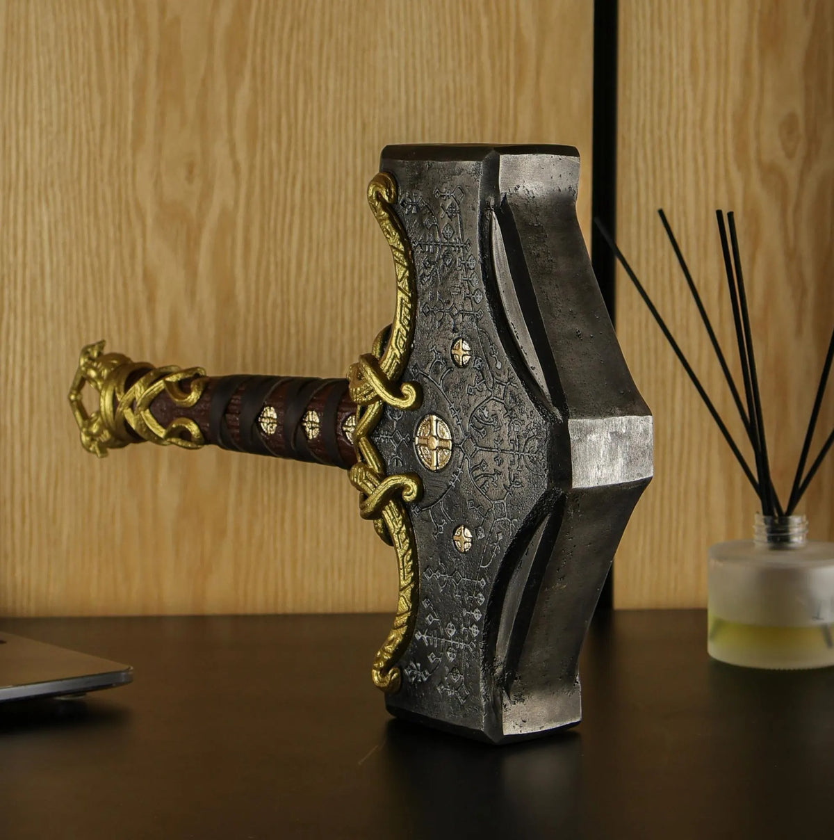 Mjolnir solid steel Hammer 26.45lb with glow-in-the-dark runes