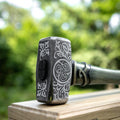 Engraved Hammer Druid Gift with Triskelion Symbol