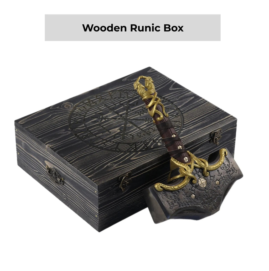 Mjolnir solid steel Hammer 26.45lb with glow-in-the-dark runes