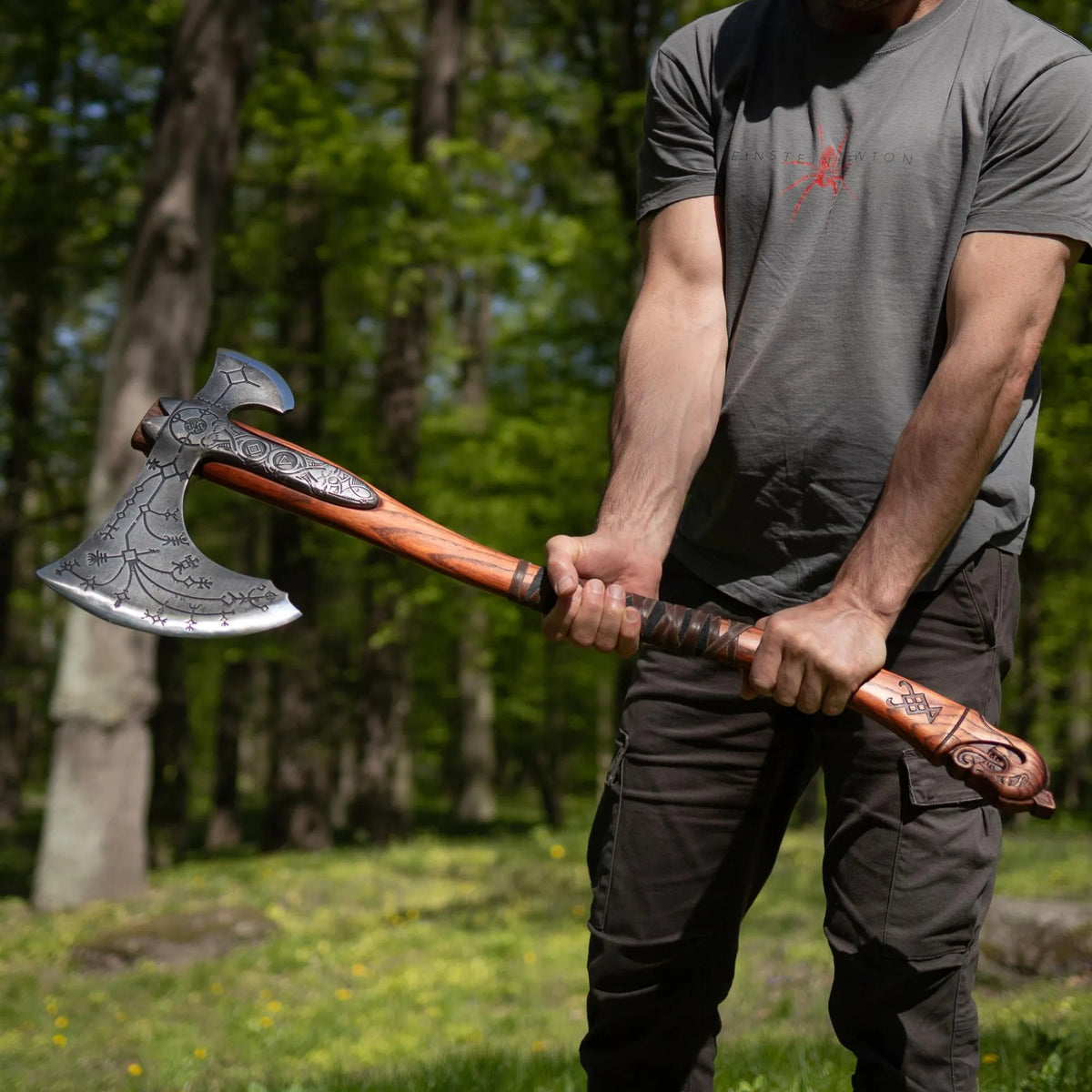 Leviathan Axe High Carbon Steel, Kratos Metal Axe Handcrafted