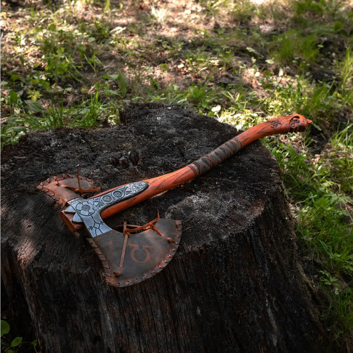 Leviathan Axe High Carbon Steel, Kratos Metal Axe Handcrafted