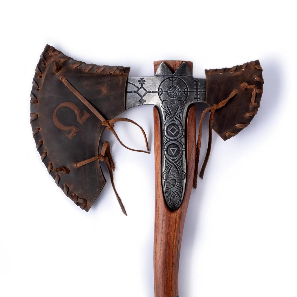 Leviathan Axe High Carbon Steel, Kratos Metal Axe Handcrafted