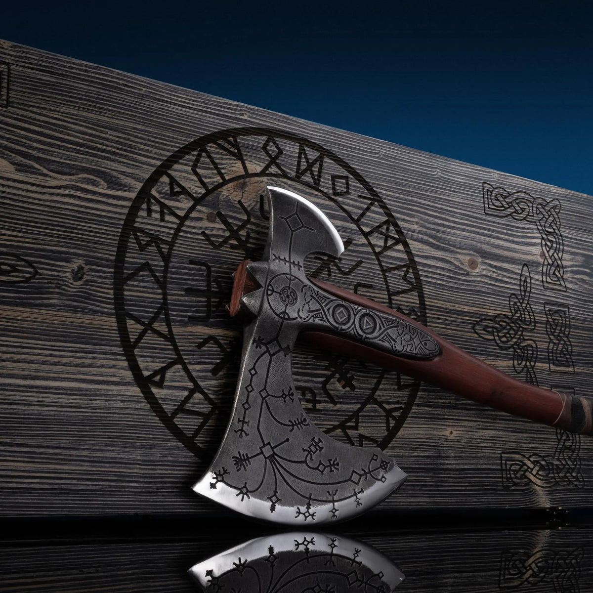 Leviathan Axe High Carbon Steel, Kratos Metal Axe Handcrafted