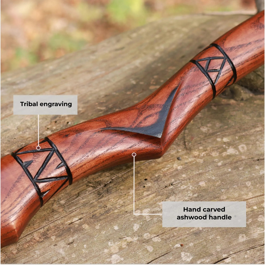 Indian Tomahawk Tribal Axe Custom Engraved: Functional Hatchet with Sheath