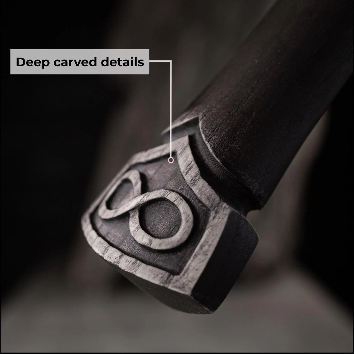 Viking Hammer Handmade: Hand-Carved Nordic Odin Handle, Engraved Valknut