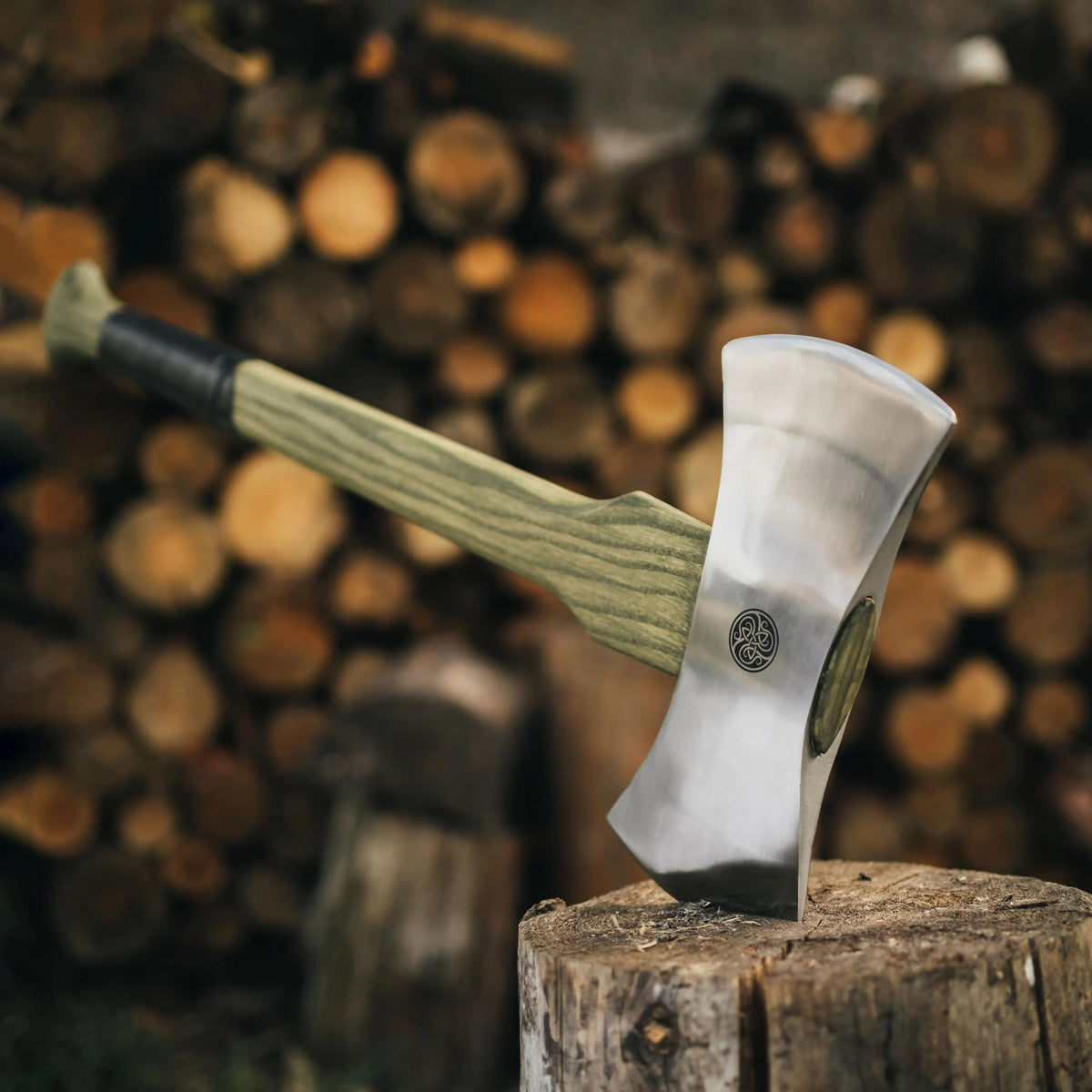 Viking Axe Double Bit: Personalized Engraved Double Head Hatchet for Chopping with Sheath