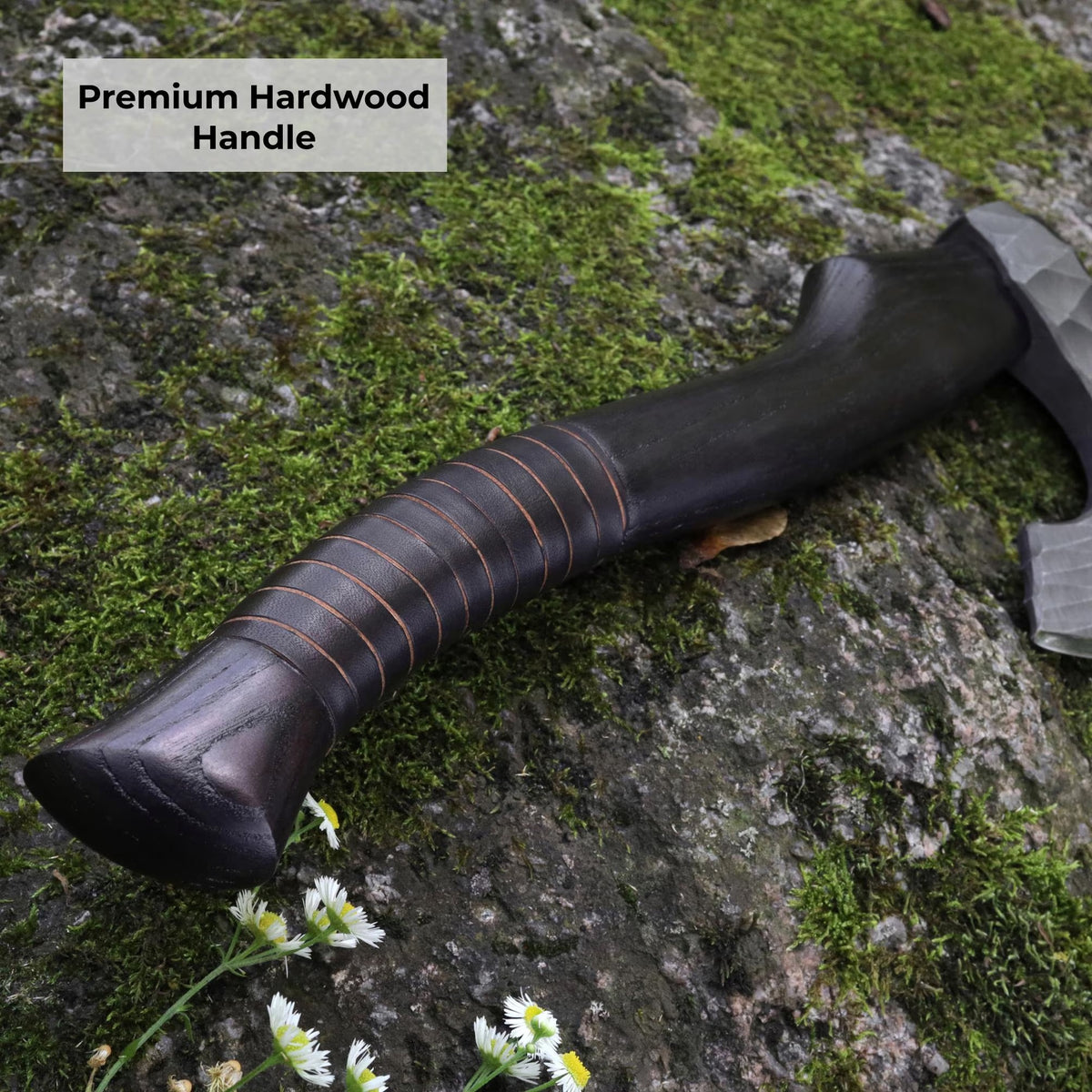 Handmade Viking Hatchet Custom Engraved, Functional Camping Axe Forged with Sheath & wooden runic box