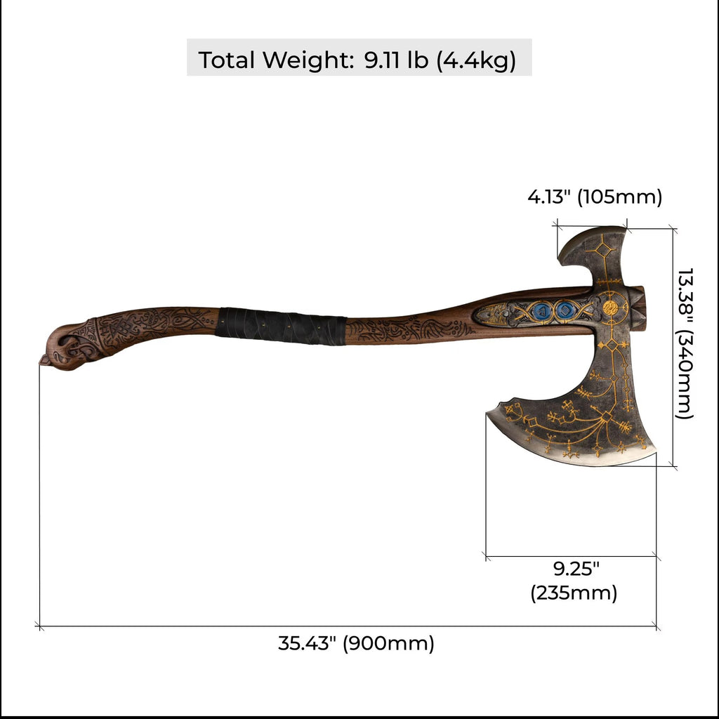 Leviathan Axe Metal Kratos Functional Replica 9.11lb