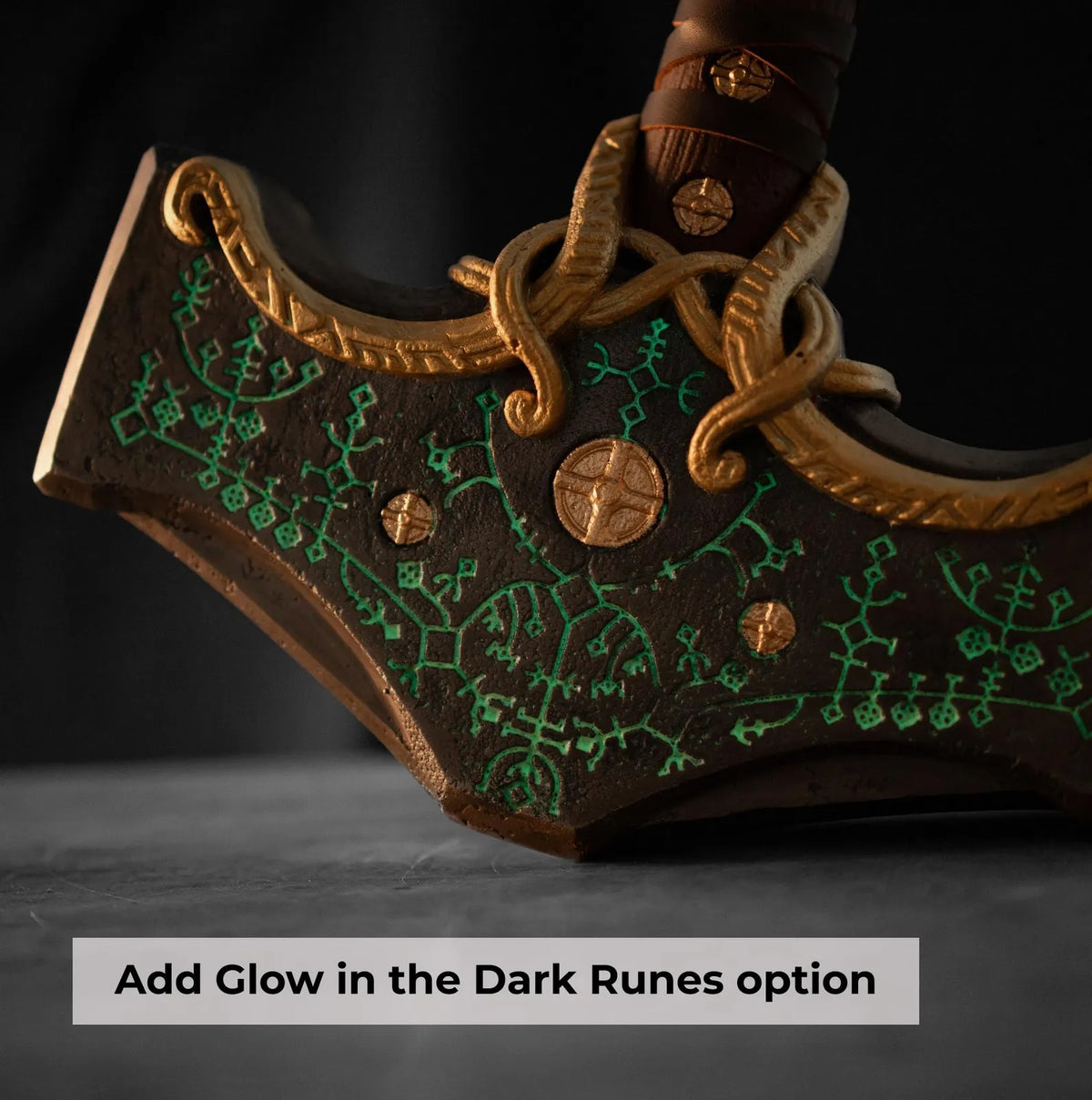 Mjolnir solid steel Hammer 26.45lb with glow-in-the-dark runes