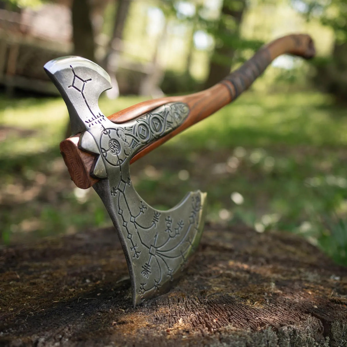 Leviathan Axe High Carbon Steel, Kratos Metal Axe Handcrafted